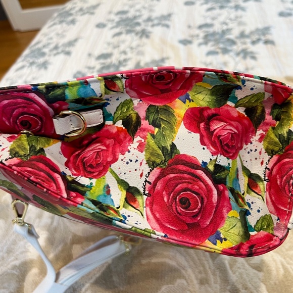 JUICY Couture White Multi Rose Billboard-Tote Bags - Picture 3 of 11